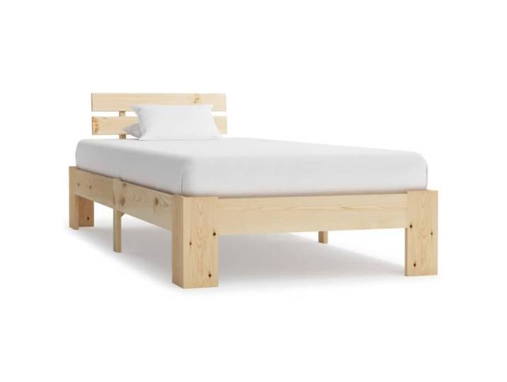 BINGO Lit adulte enfant - Cadre de lit Bois de pin massif 100x200 cm ®9405