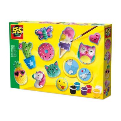 SES CREATIVE Gips- und Malset Gießen und Anmalen Lustige Figuren