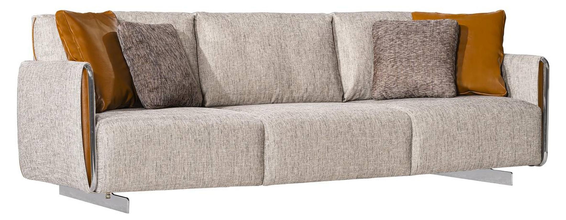 Hochwertig Sofa 4 Sitzer Farbe Grau Wohnzimmer Design Stil Möbel Moderne