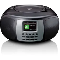 Lenco Tragbares DAB+/FM-Radio mit Bluetooth® CD-Player und großem LCD-Farbdisplay Schwarz