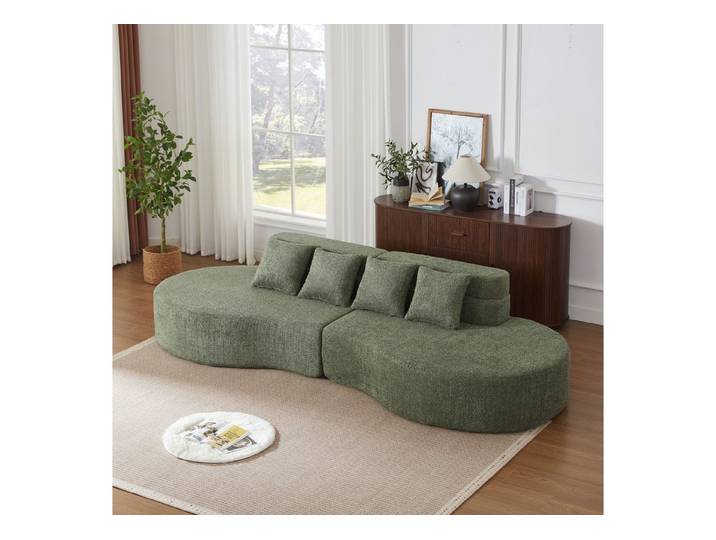 MODFU Loungesofa Schaumsofa, Abnehmbarer, waschbarer Teddyfleece-Bezug 1 Teile