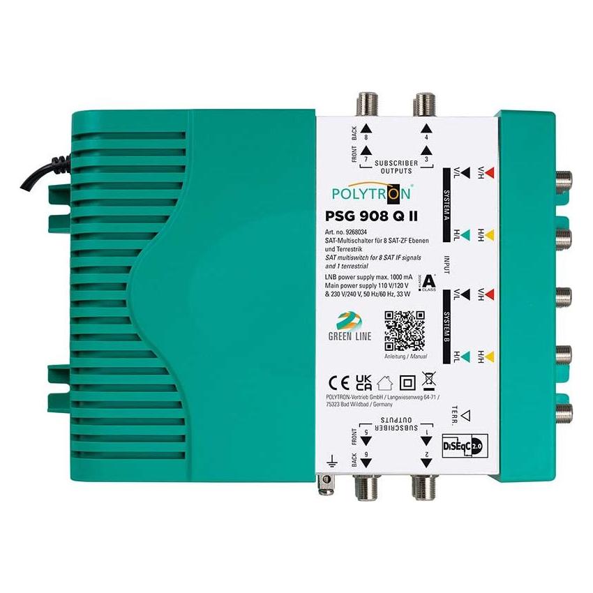 Polytron Multischalter PSG 908 QII 9/8 SAT/terr. aktiv mit Netzteil (Multischalter) (9268034)