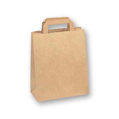 DayBays 1000 Stk. Papiertüten 22+10x28 cm Braun mit Flachhenkel
