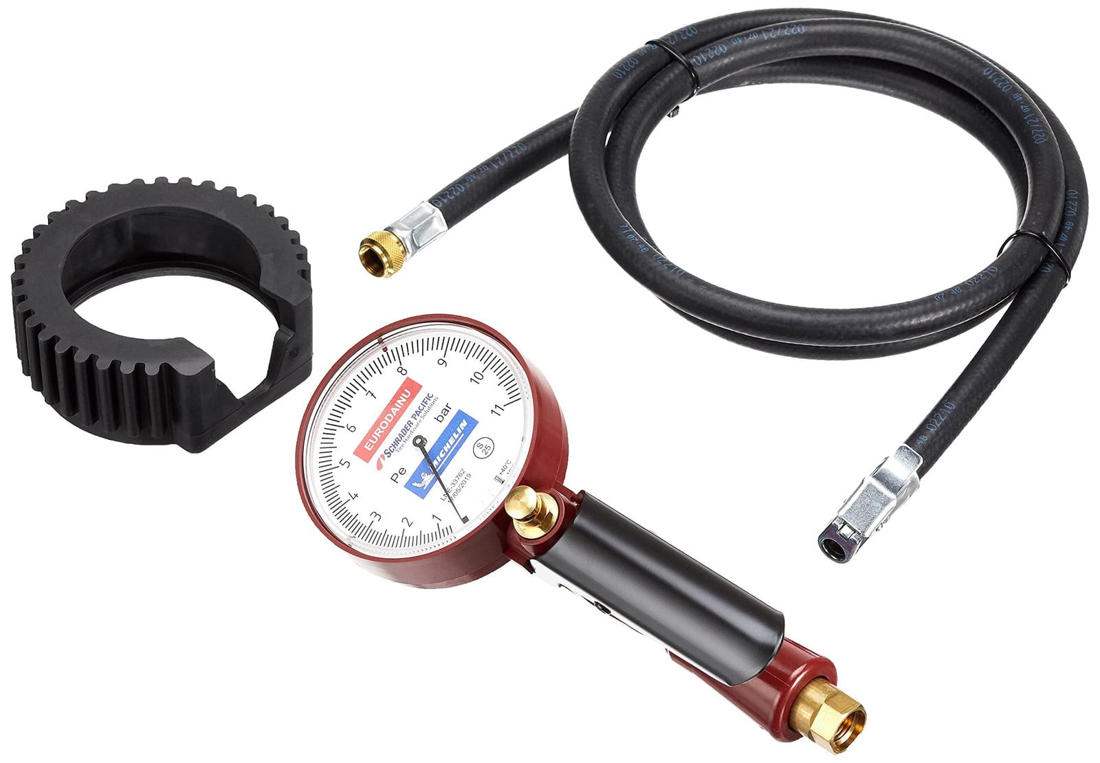 Selius Professionele Bandenspanningsmeter - 0,7-11 bar Manometer met Slang