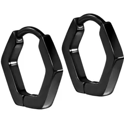 Titan Ohrclicker Creolen SECHSECK