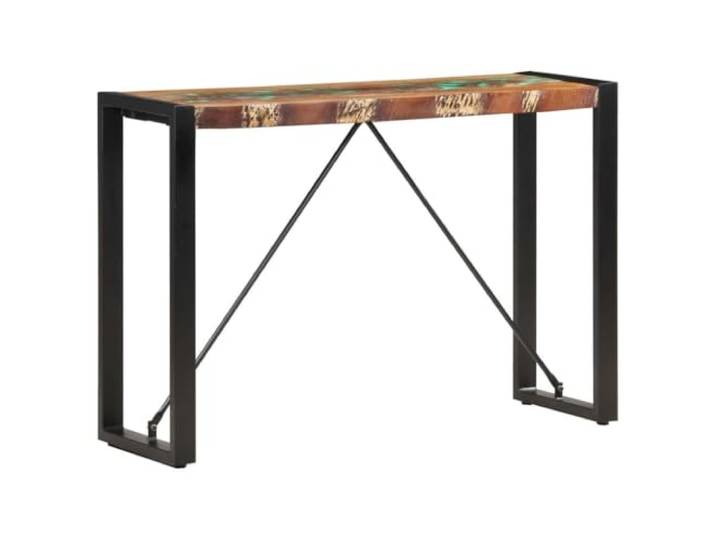 Konsolentisch 110x35x76 cm Massives Altholz Vintage Industrie Stahlbeine Massives Altholz, einzigartige Maserung, robuste Stahlbeine, Vintage-Charakter, vielseitig einsetzbar