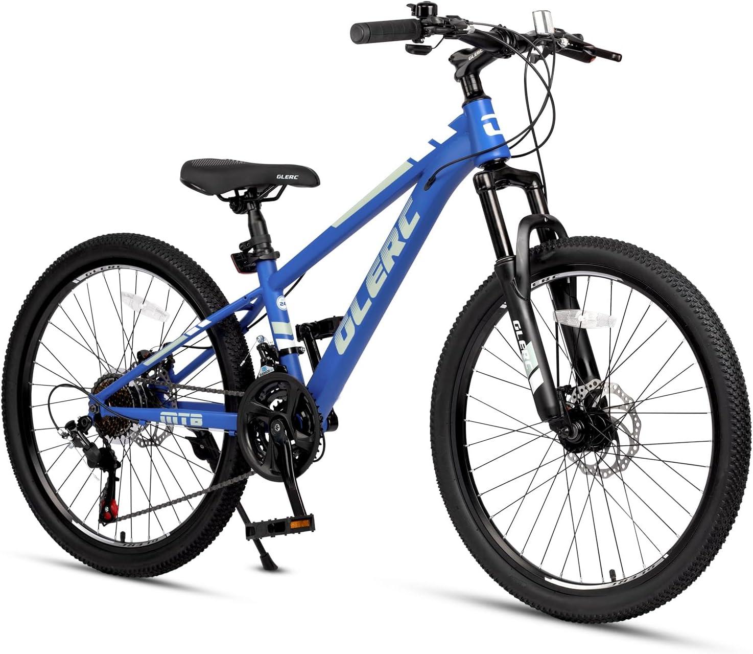 Skyline Kindermountainbike für Jungen und Mädchen, 20-24 Zoll Kinderfahrrad für Jugendliche im Alter von 6-18 Jahren, 21-Gang-Fahrrad mit Federung vorne