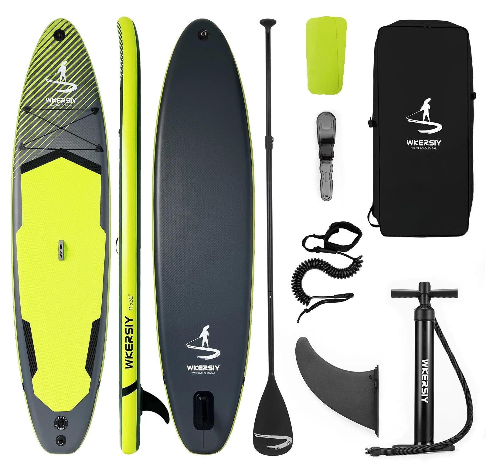 Aufblasbares SUP-Board - Stand Up Paddle Board 3,35 m - Für Wassersport, Angeln, Yoga - Set 2