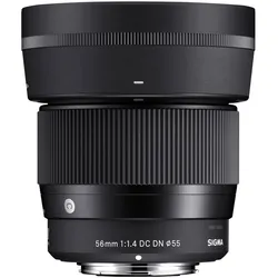 Sigma Festbrennweite 56 mm F1.4 DC DN Contemporary – X-Mount (Fujifilm X, APS-C / DX), Objektiv, Schwarz