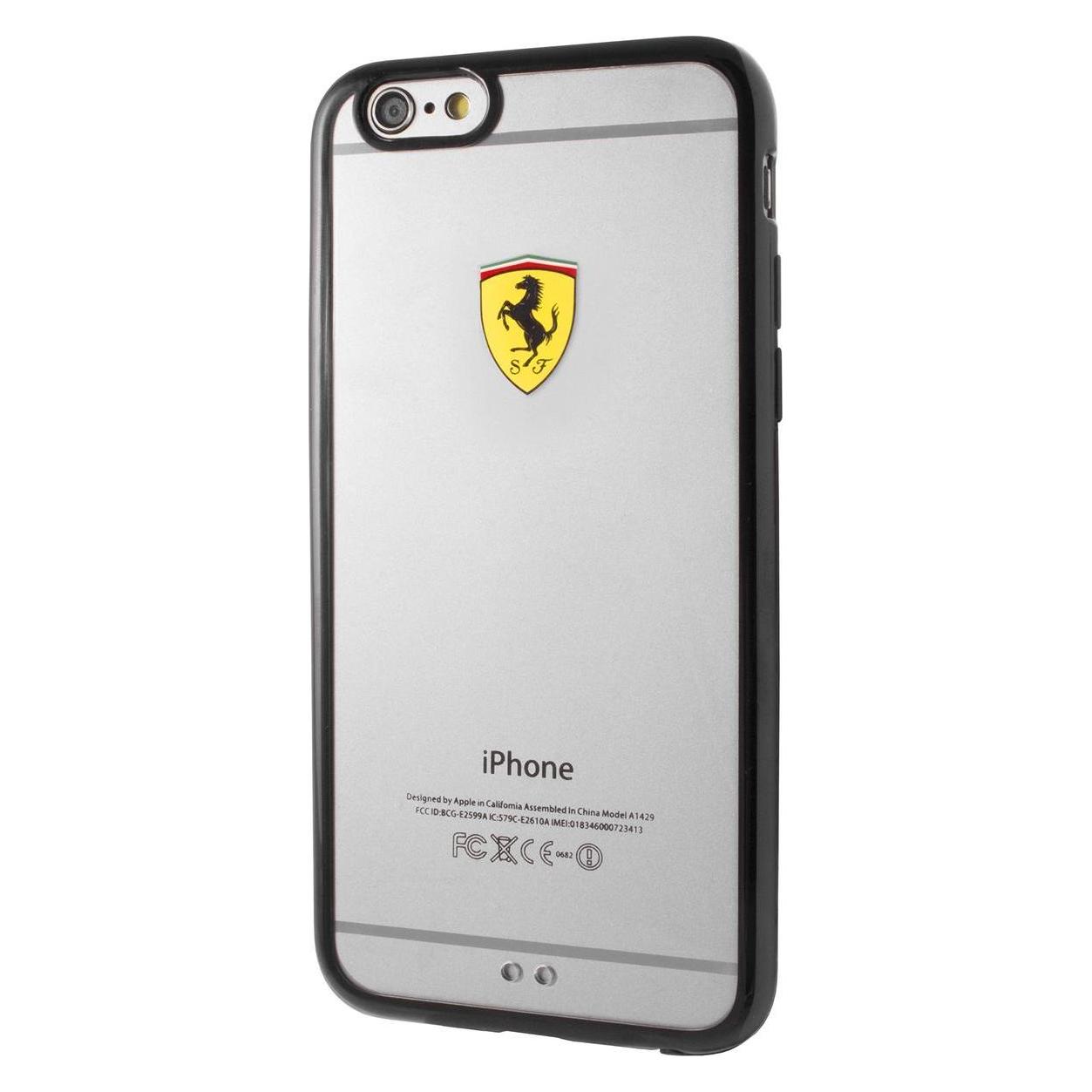 Ferrari Hardcase FEHCP6BK iPhone 6 / 6S racing shield clear black (Apple iPhone 6, Apple iPhone 6s) (FER000197-0)