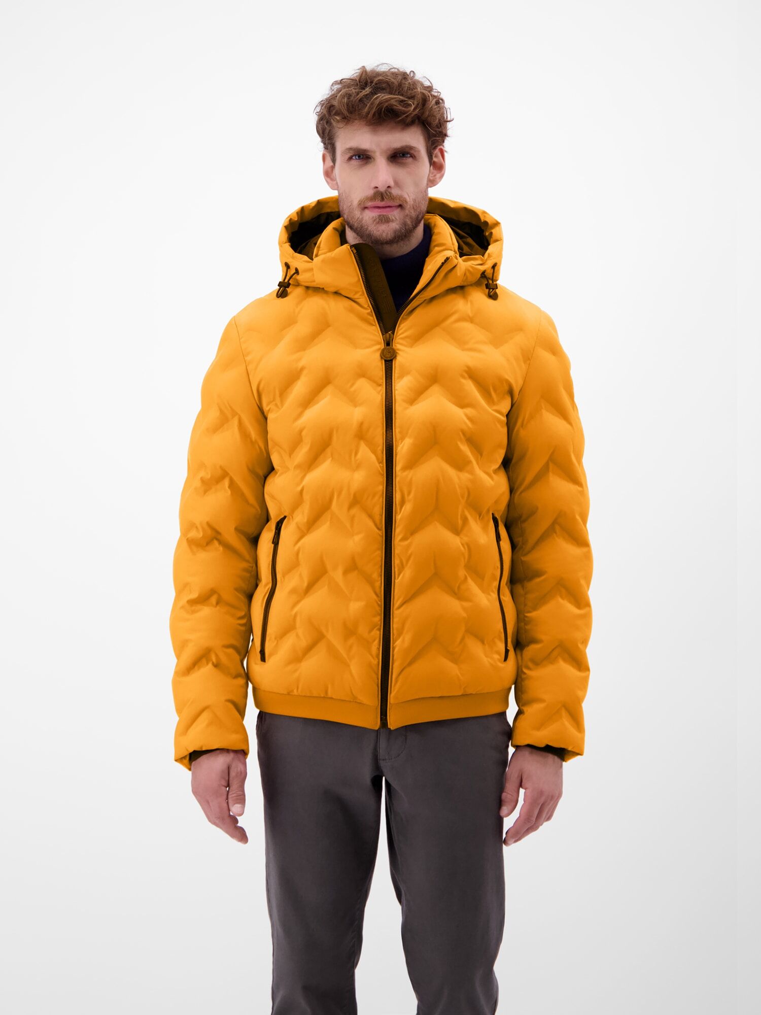 Steppjacke LERROS "Herren Funktions-Steppjacke", Herren, Gr. 3XL, orange (pumpkin orange), 100% Polyester, Jacken Steppjacke pumpkin orange 3XL