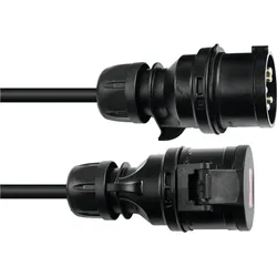Psso, Verlängerungskabel, CEE Verlängerung 16A 5x2,5 25m Black Edition (25 m, CEE 16/5)