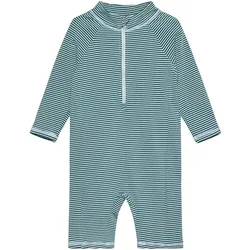 Colorkids Schwimmanzug mit UV-Schutz Ringel, oliv | natur, 92