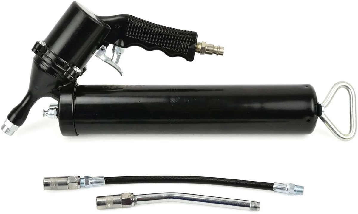 GEKO Pneumatisch vetpistool - 400cc - Zwart - Inclusief ventiel en slang