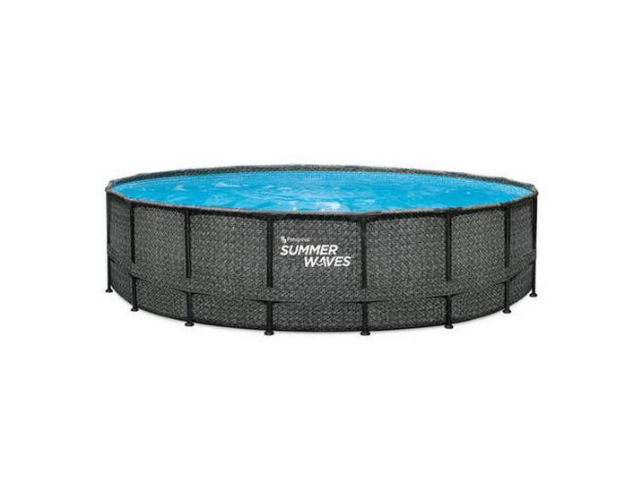 Pool, Grau, Kunststoff, 132 cm, Freizeit & Co, Pools & Wasserspaß, Pools, Aufstellpools