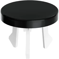 VitrA Zubehör Waschtisch Überlaufclip rund Schwarz Hochglanz,A4516639 A4516639