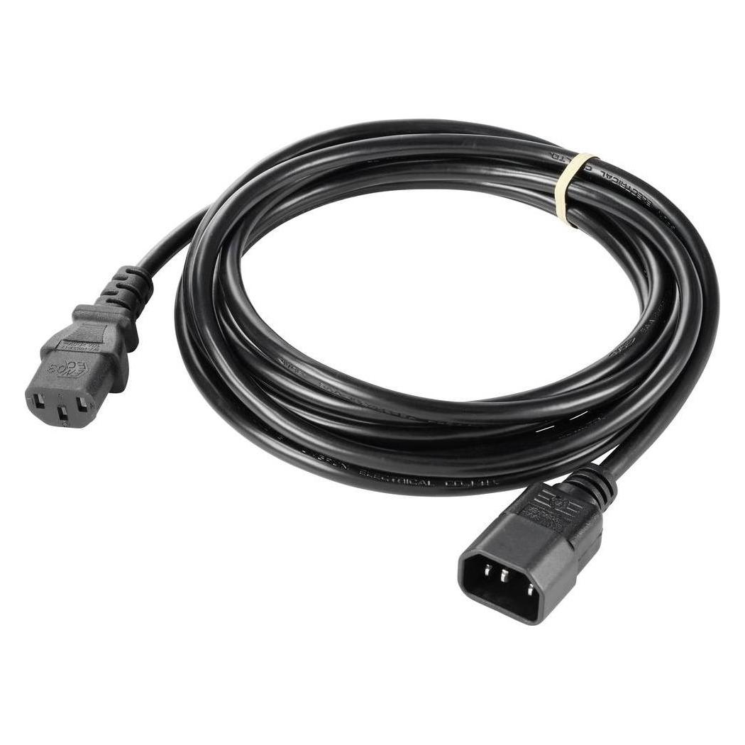 Sygonix SY-5044234 Kaltgeräte Verlängerungskabel Schwarz 3.50 m (3.50 m) (SY-5044234)