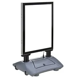 update displays Kundenstopper »WindPro LED« A1 silver silber, 74x122.3x63 cm