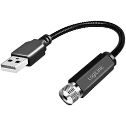 LogiLink USB-A LED-Sternenlicht, 6-Lichtmuster, mit flexiblem Hals