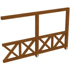 Skan Holz Andreaskreuz-Seitenwand für Terrassenüberdachung 400 cm, nussbaum