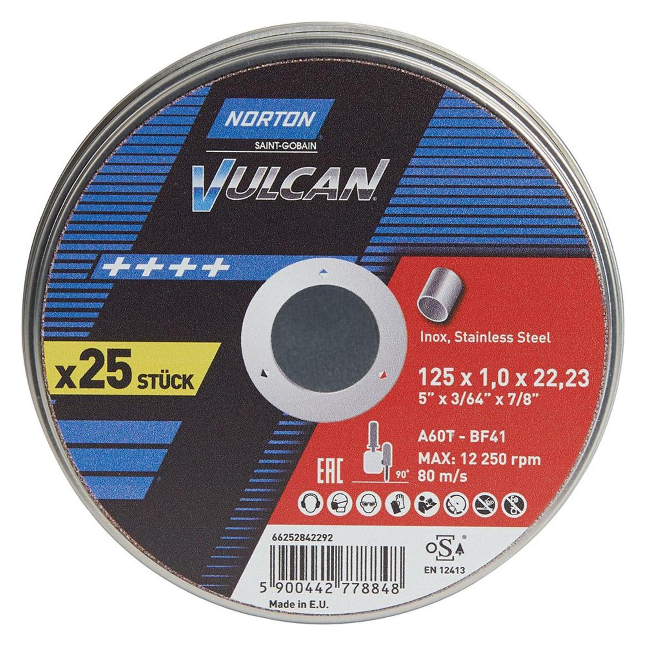 Magni Norton Trennscheibe Dose Vulcan Inox 125x1,0mm (5900442778848)