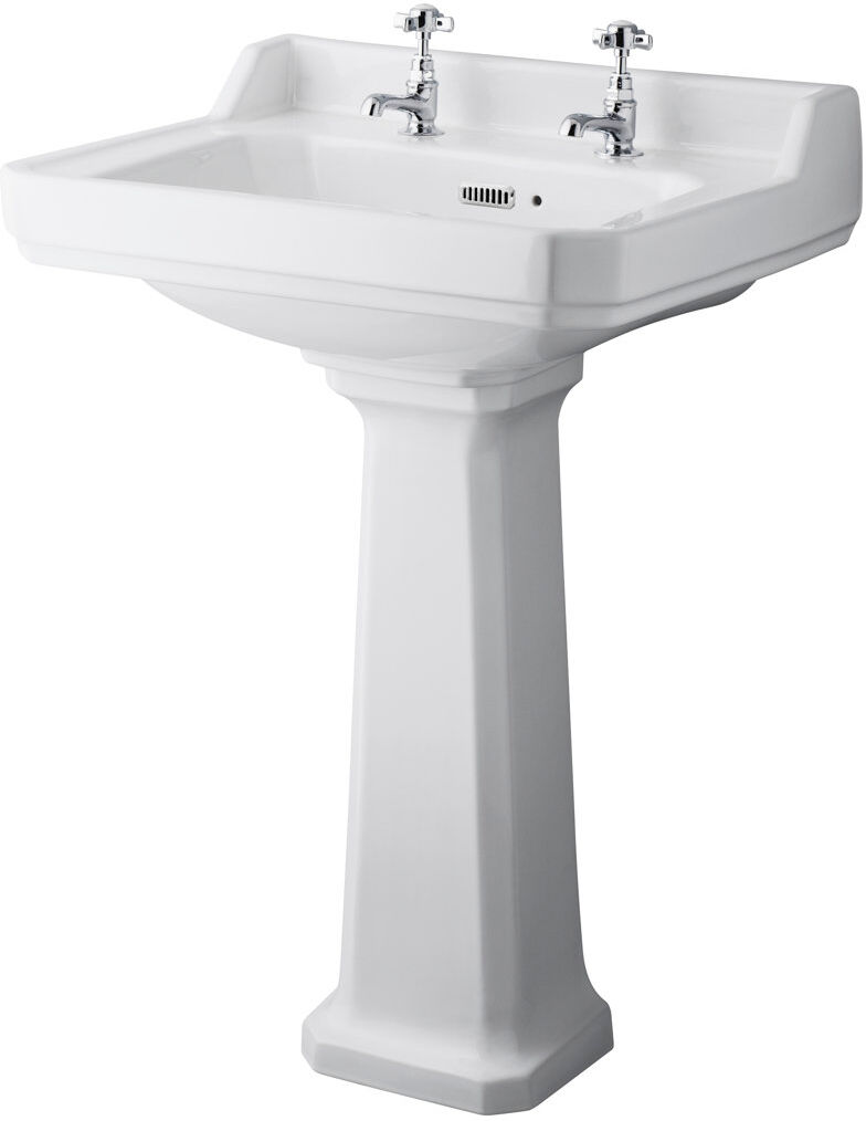 Belfry Bathroom Lokshin Vitreous China Rectangular Sink with Overflow White 59.5cm W