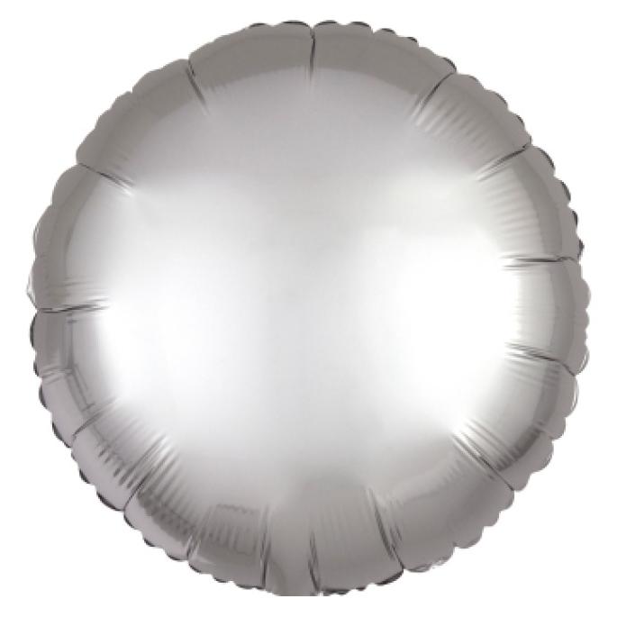 Amscan Folienballon Rund Silber Seidenglanz (5x) (9914125)