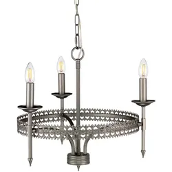 Kronleuchter Deckenleuchte Esszimmerleuchte Hängelampe D 53,2 cm Stahl Luster