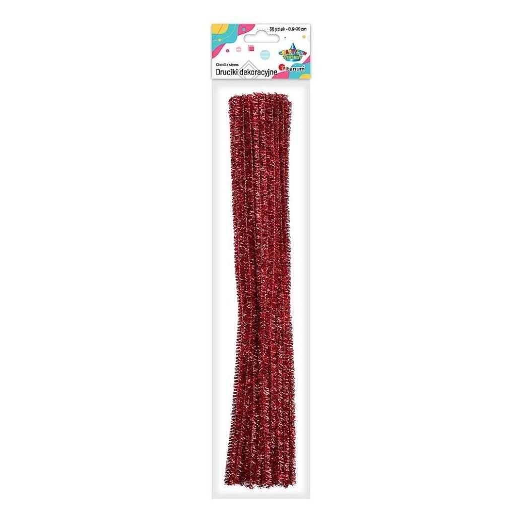 Titanum Metallisierte Drähte 0,6x30cm, 30 Stück, rot (40952220)