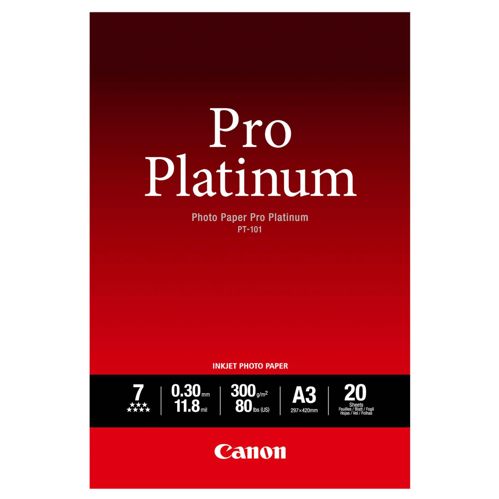 Canon PT-101 A 3, 20 Blatt Photo Paper Pro Platinum 300 g