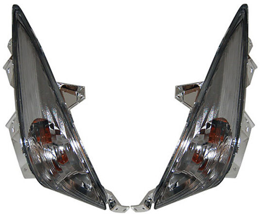 Coppia Frecce Anteriori Cromo Fumè One Per Yamaha T-MAX (200 taglia un