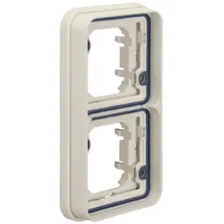 Hager W.1 Modulares System Rahmen 2fach für UP-Montage, senkrecht, polarweiß