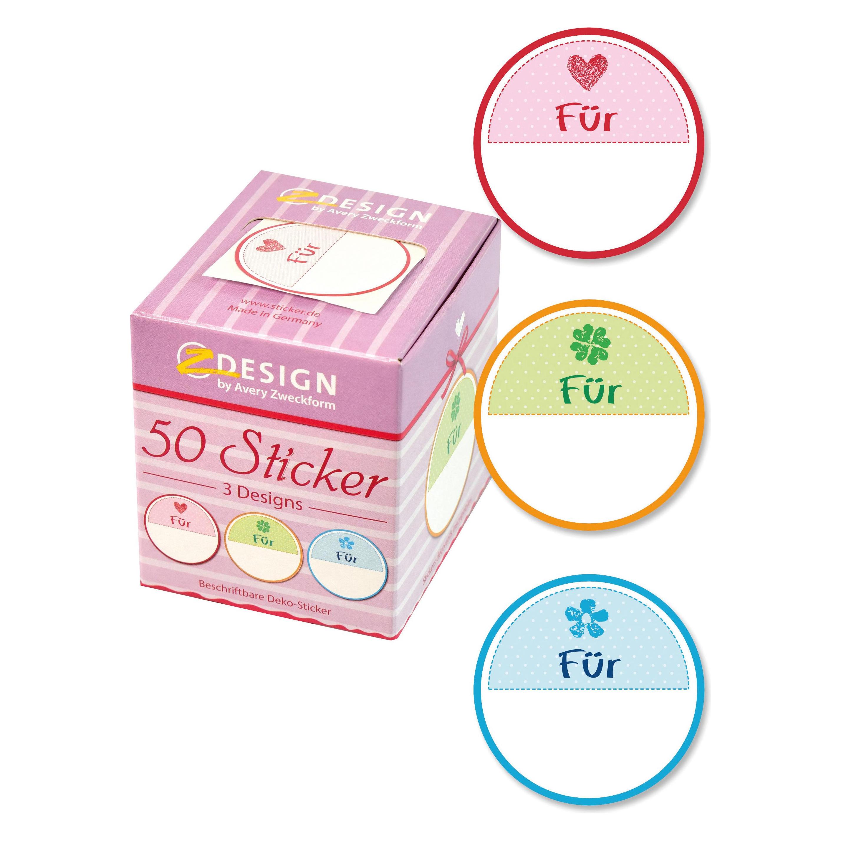 Z-Design Sticker auf Rolle (50 Sticker) (56815)