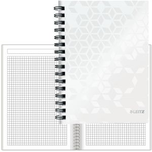 Leitz Collegeblock 4641-00-01, WOW, A5, Rand rundum 80 g/m² 80 Blatt mit Kopfzeile kariert