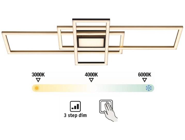 Deckenlampe LED BRENA variable Intensität 42cm 60W goldfarben
