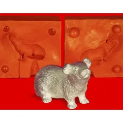 Zinn Giessform Meerschweinchen - Silikonform hitzebeständig - benötigt ca. 85g Reinzinn