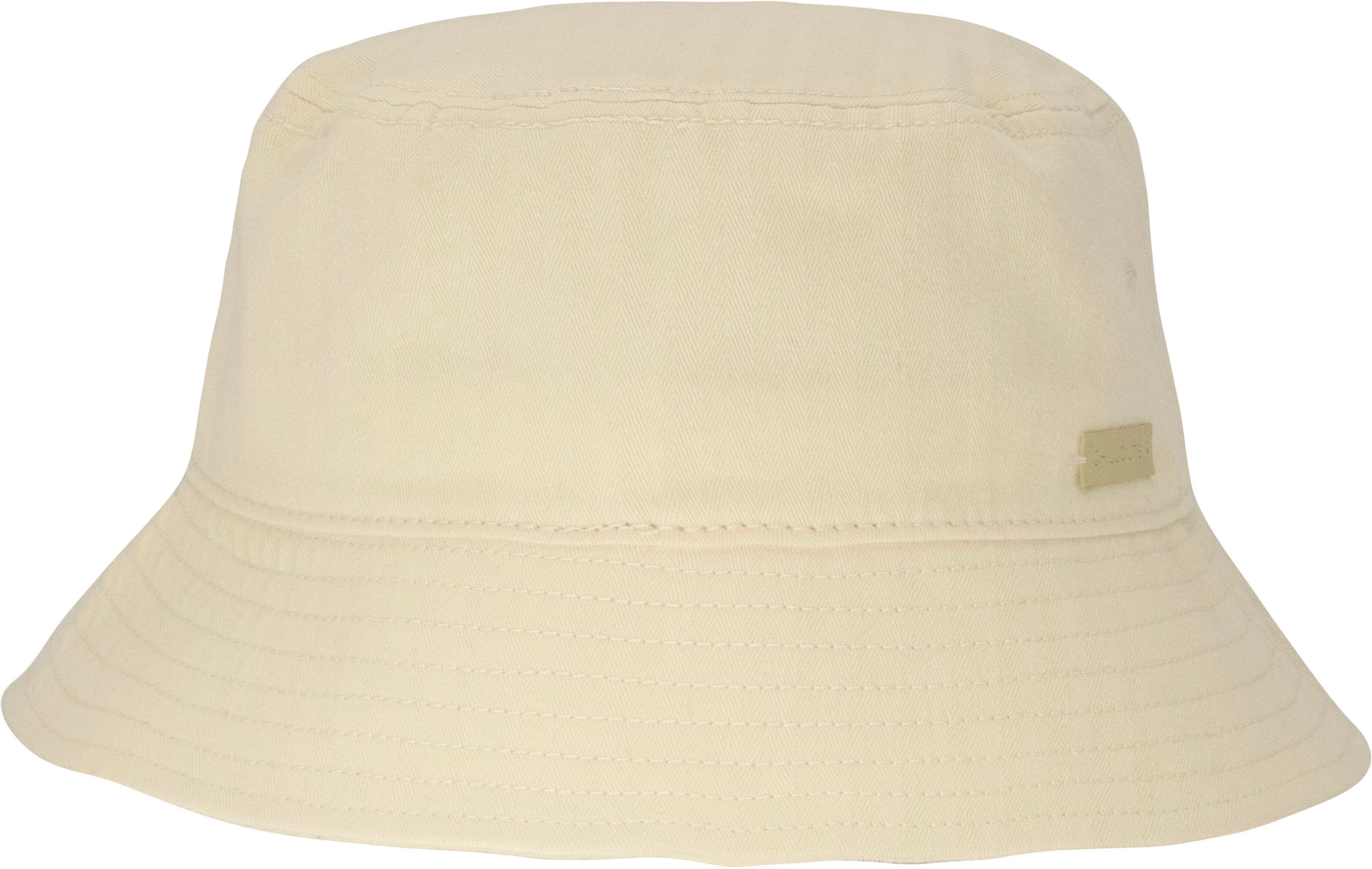 Fischerhut CHILLOUTS, Damen, Gr. M, beige (natur), Baumwolle, unifarben, Hüte Fischerhut, mit seitlich angenähtem Logo