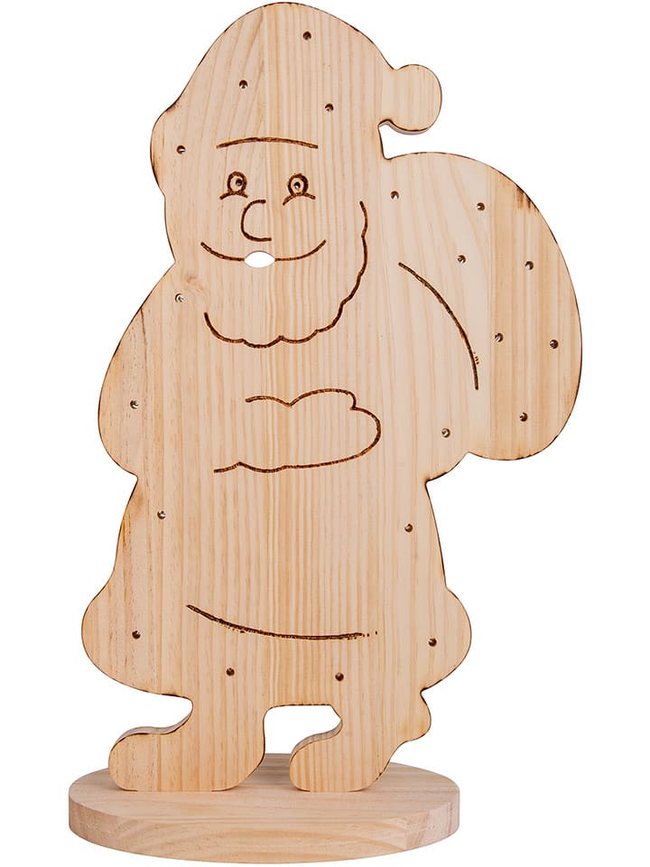 näve LED-Dekoleuchte "Santa" in Hellbraun - (B)31,5 x (H)49 x (T)13 cm - onesize