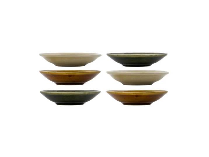 Nicolas Vahé Bol Hala Ø9 cm lot de 6 Daim vert-jaune