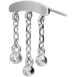 14 Karat Gold Aufsatz mit Titan Push Pin MOISSANIT-WINDSPIEL