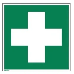 Neutralware, Hausnummer + Türschild, Hinweisschild 20 x 20 cm (B x H) E003 Erste Hilfe Fahnenschild Hart-PVC
