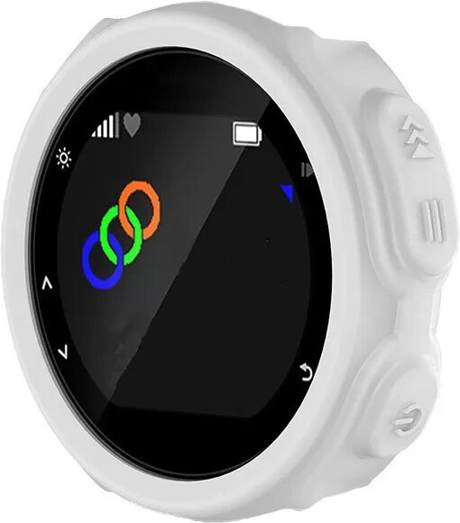 INF Silikon Schutzhülle Kompatibel mit Garmin Forerunner 235/735XT - Kratzfeste Stoßfängerabdeckung Weiß