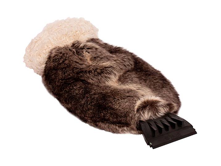 Eiskratzer mit Kunstpelz-Handschuh