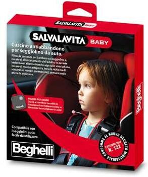 Beghelli Salvalavita Baby  Cuscino Antiabbandono Auto Per Bambini Fino A 4 Anni - Bonus Seggiolino