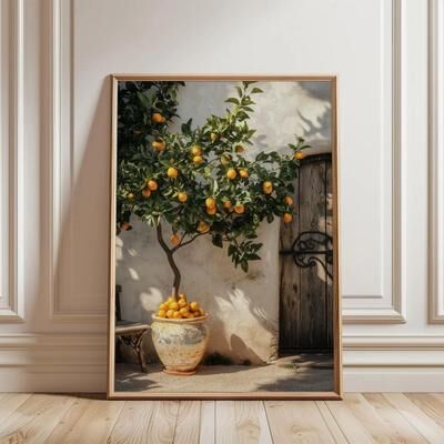 Inspired Living Italian Lemon Grove Canvas Art Cottagecore Lemon Wall Art & Italian Landscape Print Set 40x60cm Unframed 6