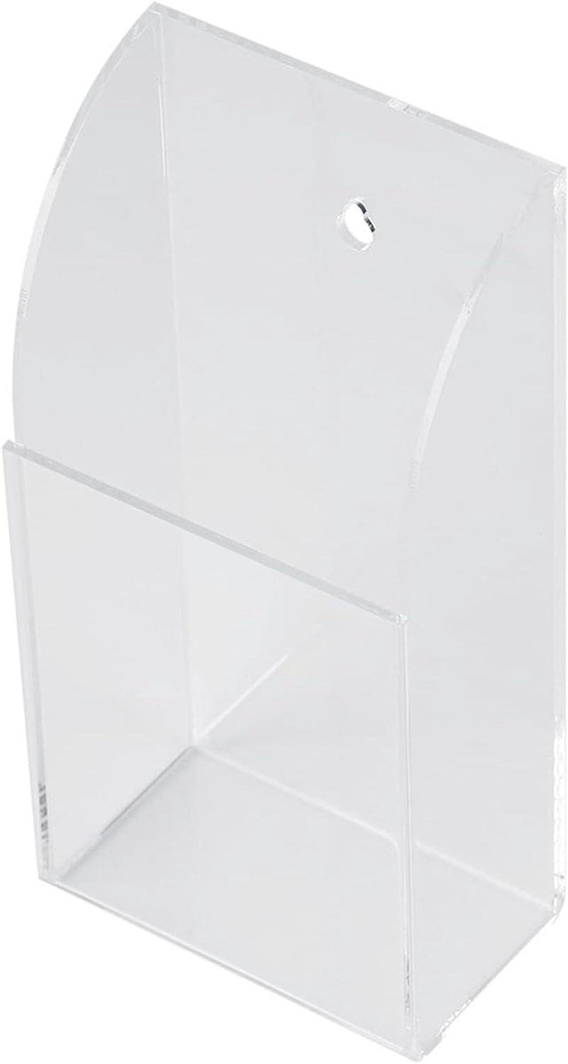 Transparante acryl organizer voor afstandsbedieningen en media - Wandhouder en desktop opbergdoos voor tv-accessoires