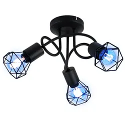 Käfig Decken Lampe dimmbar Wohn Zimmer Spot Leuchte Fernbedienung im Set inkl. RGB LED Leuchtmittel