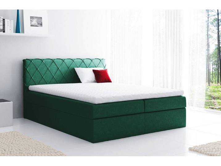 MF Design Boxspringbett Boxspringbett PAROS mit Bettkasten und Federautomatik, Vorhanden