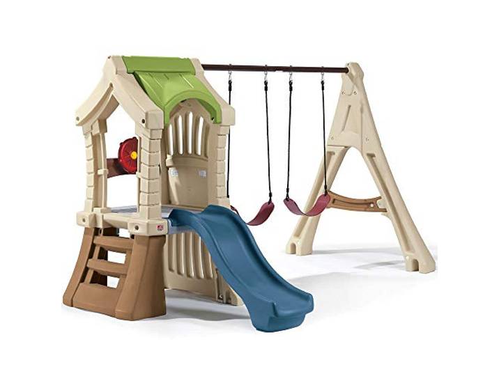 Step2 Play up Gym Set Spielturm aus Kunststoff mit Rutsche & Schaukel