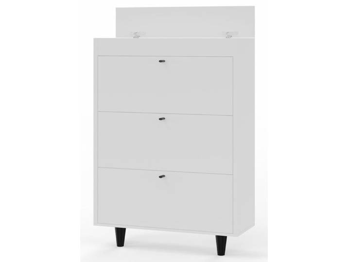 Meuble à chaussures DOTTI 531 blanc avec rangement